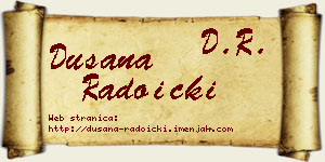 Dušana Radoički vizit kartica